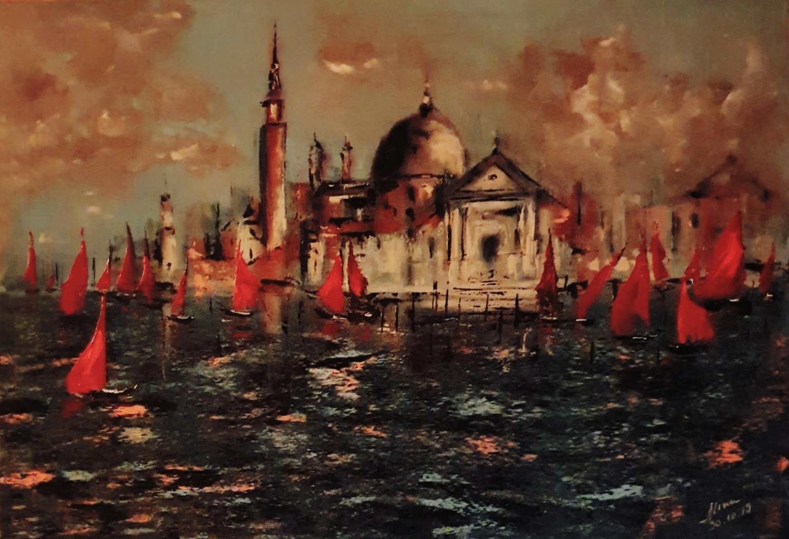 ArteDiAlina.com painting: the day of the red sails